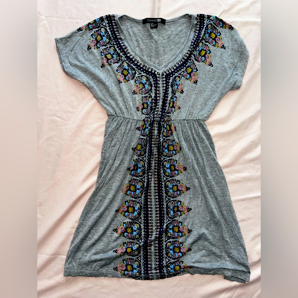 Grey/Navy/Pink/blue/Yellow Forever 21 T shirt dress